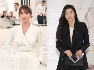 Hai “chị đại” quyền lực Song Hye Kyo và Jun Ji Hyun cũng thường xuyên vận âu phục tại các sự kiện quan trọng. (Ảnh: Getty Images, Weibo Ralph Laurent)