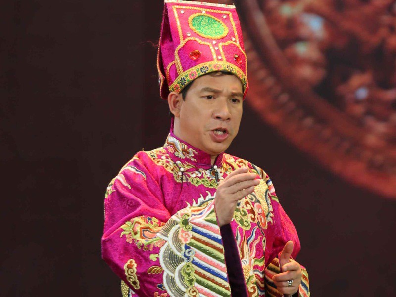 Quang Thắng rap trong Táo Quân 2018.